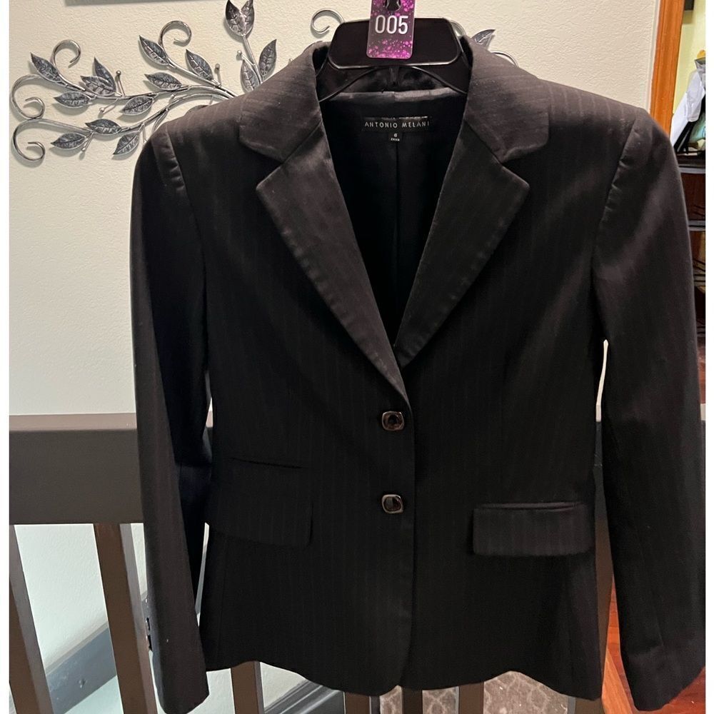 Like New Antonio Melani Black Women's Blazer Size 4 #MC005